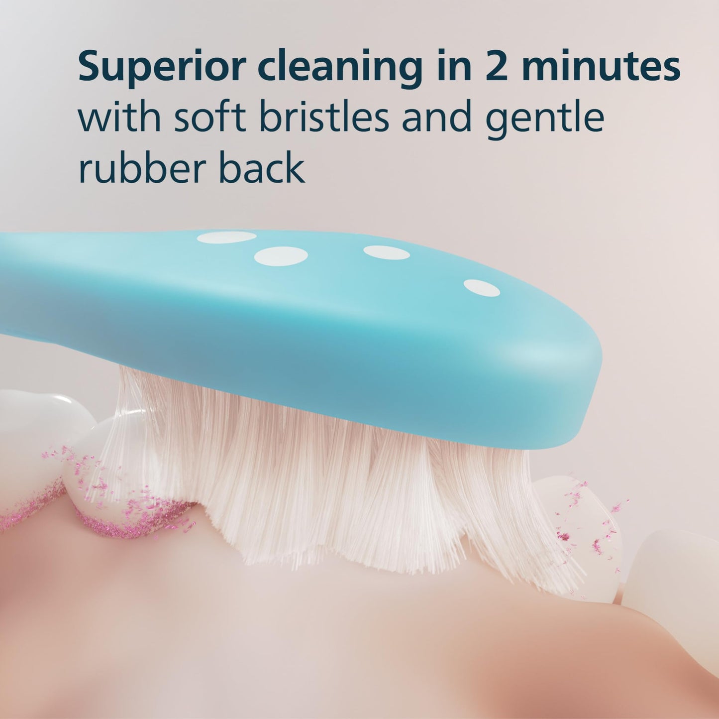 Philips Sonicare for Kids 7+ Genuine Replacement Toothbrush Heads, 2 Brush Heads, Turquoise and White, Standard, HX6042/94