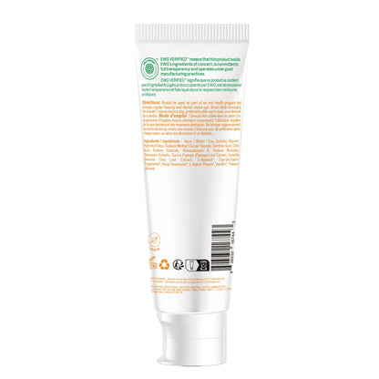 ATTITUDE Kids Fluoride-Free Toothpaste, EWG Verified, Plant- and Mineral-Based Ingredients, Vegan, Sugar-Free, Mango, 4.2 Oz