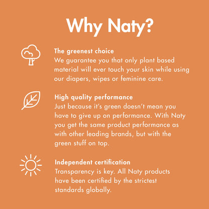 Naty Maternity Pads for Women - Pregnancy and Postpartum Pads for Maternal Care and Recovery, Absorbent for Leak Protection (10 Count)