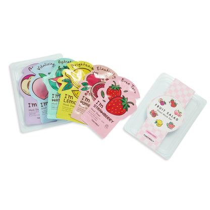 TONYMOLY Fruit Salad Sheet Mask Set – 6 Hydrating & Brightening Korean Face Masks with Vitamin C & Antioxidant Fruit Extracts for Radiant, Glowing, Nourished Skin – K-Beauty Self Care & Gift Set
