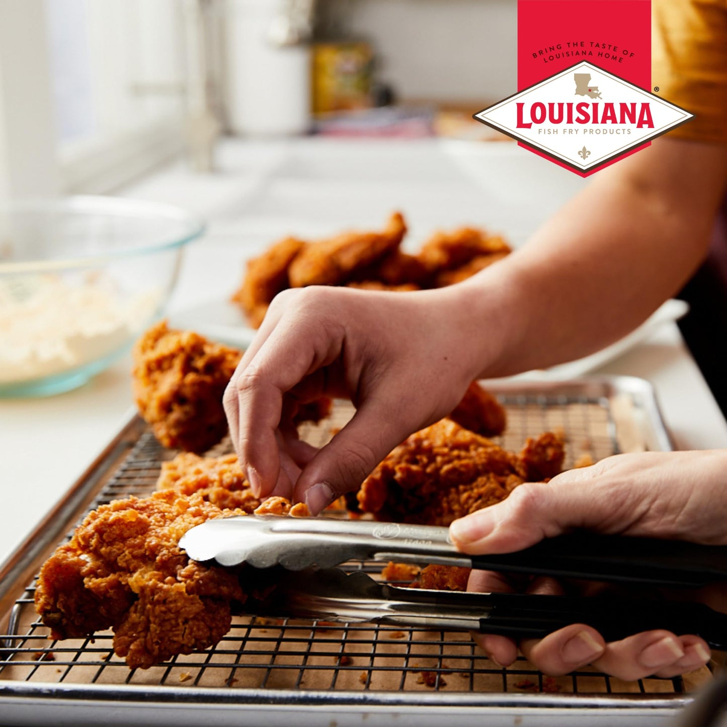 Louisiana Seasoned Chicken Fry Batter Pack of 3 Crispy Southern Coating Mix for Fried Chicken Delicious and Convenient