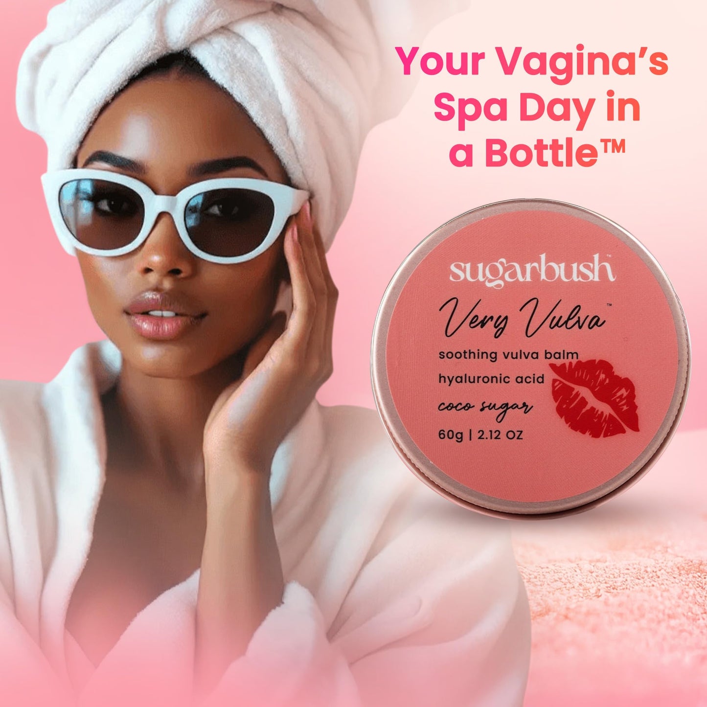 Sugarbush Very Vulva Soothing Balm with Hyaluronic Acid and Shea Butter, Natural Moisturizing Care
