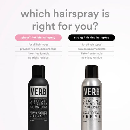 VERB Ghost Flexible Hairspray - Weightless Medium Hold - Infused with Moringa Oil - Anti-Frizz + Promotes Radiant Shine – for All Hair Types