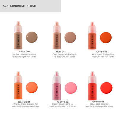 TEMPTU S/B Silicone-Based Airbrush Blush: Long-Lasting Makeup, Dewy Buildable Coverage Luminous, For All Skin Types