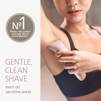 Philips Lady Shaver Series 6000 - Cordless, Wet & Dry Electric Shaver, 3-Blade Shaving System, for Legs, Body & Bikini, 80 Mins. Runtime, Model BRL137/00