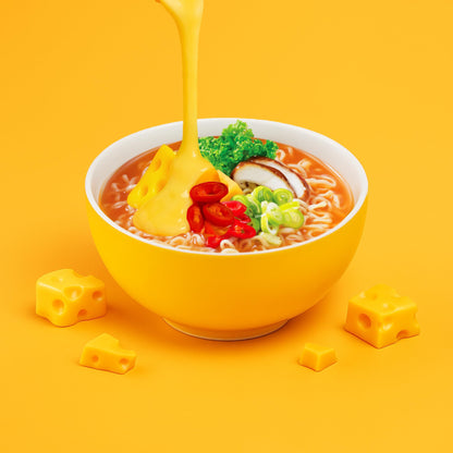 Paldo Cheese Fromage Ramyun Noodle, Cheese Ramyun, 3.92 Oz (4 Packs)