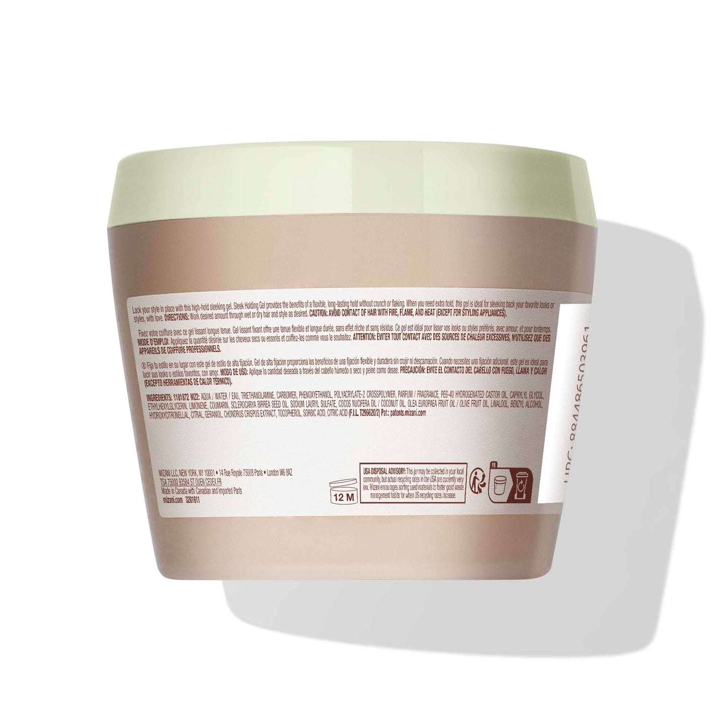 Mizani True Textures Sleek Holding Gel - Firm Hold Hair Gel, Flexible, Flake-Free, For All Hair Types