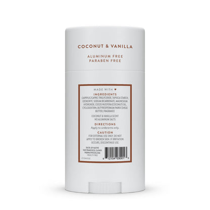 Native Deodorant Contains Naturally Derived Ingredients, 72 Hour Odor Control, Deodorant for Women and Men, Aluminum Free, Coconut & Vanilla 2.65oz