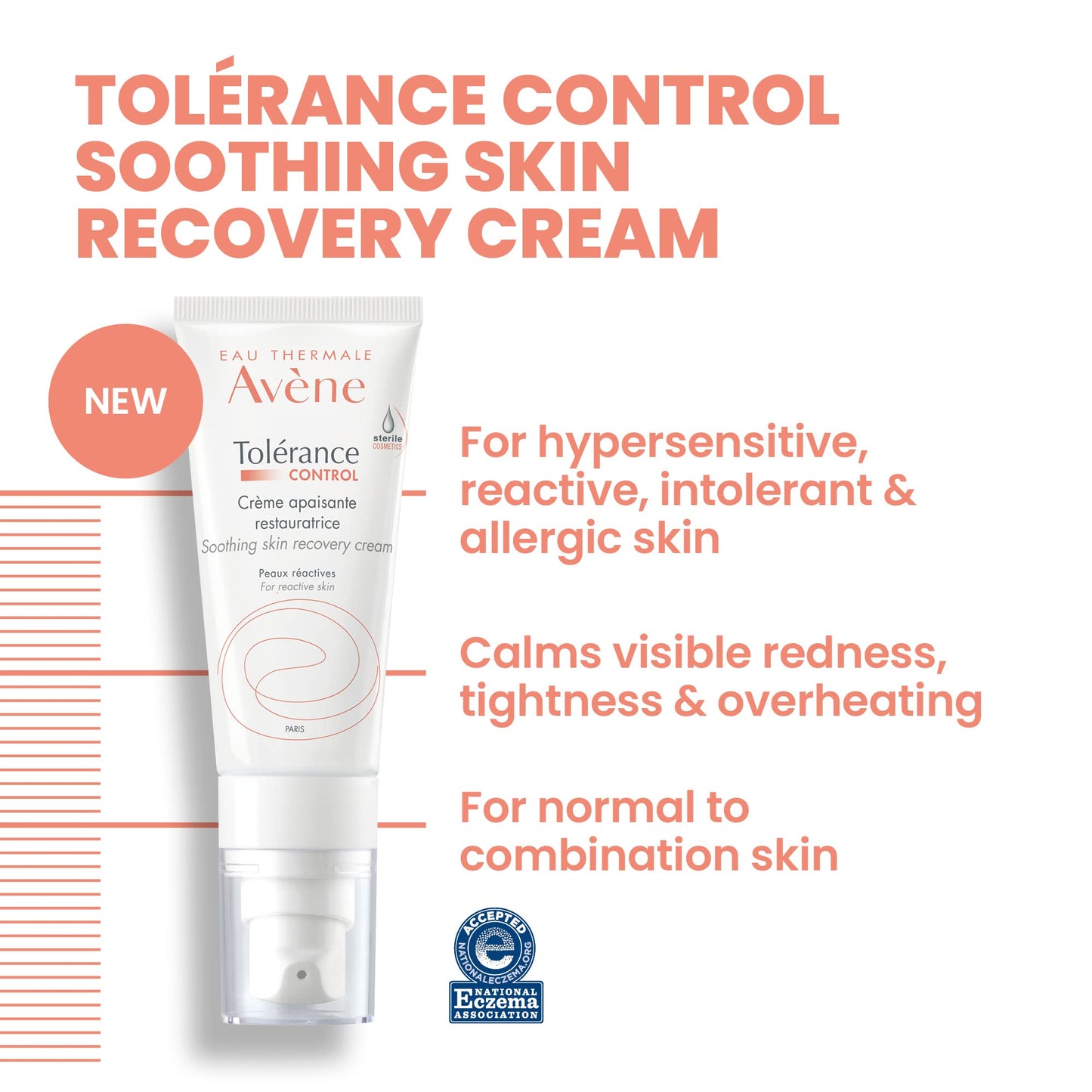 Avène Hypersensitive Skin Starter Kit, Complete Hypersensitive Skin Care Routine, Cream, Cleanser, and Spray