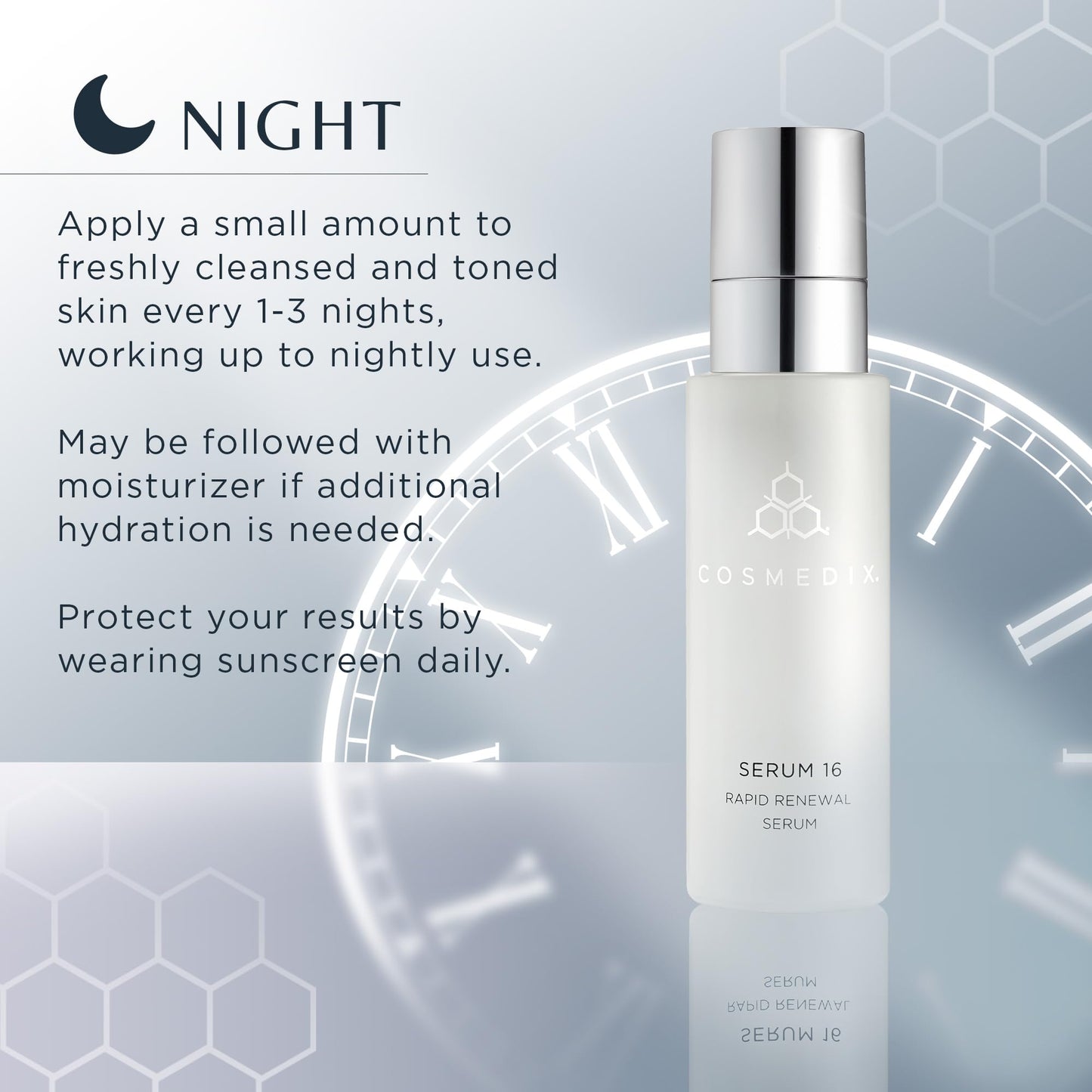 COSMEDIX - Serum 16 Rapid Renewal Serum - For All Skin Types - Boosting Skin's Natural Radiance - Smooths Lines and Wrinkles - Includes Vitamin E and Hydration Boost - Moisture-Rich