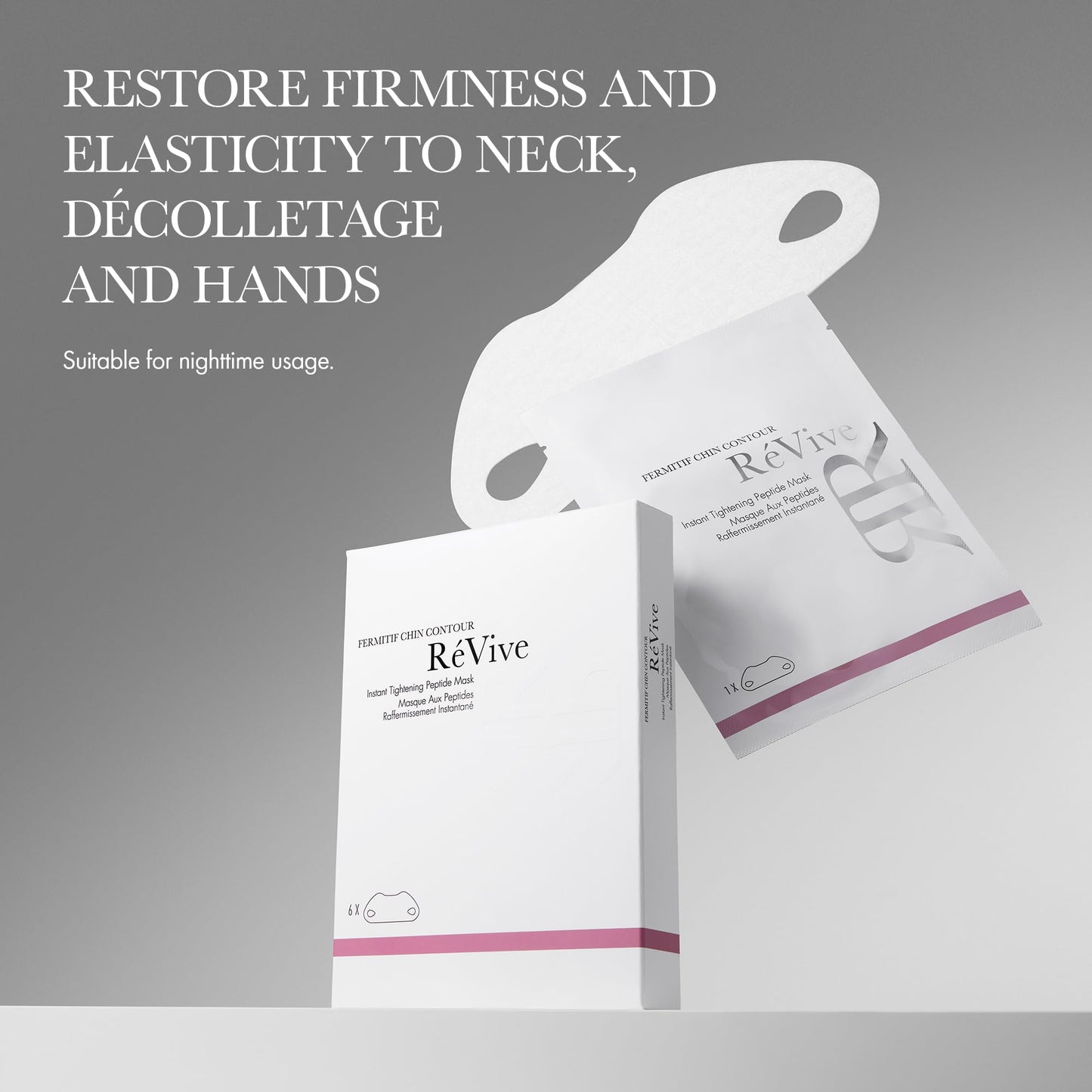 RéVive Neck & Chin Mask - Fermitif Jawline Shaper to Help Sculpt, Tone & Define Neck and Facial Skin - Helps to Improve the Appearance of Fine Lines, Wrinkles & Skin Texture