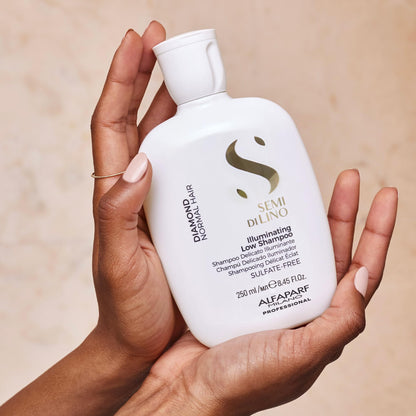 Alfaparf Milano Semi di Lino Diamond Illuminating Shampoo and Conditioner Set - Sulfate Free Shampoo and Conditioner for Color Treated Hair - Adds Brilliant Shine and Softness