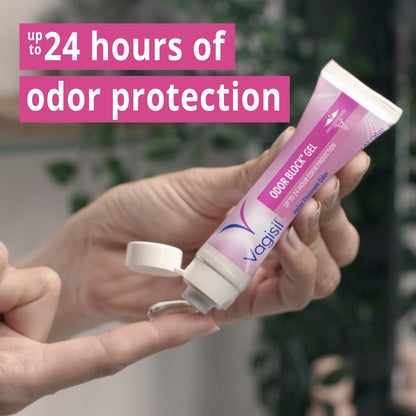 Vagisil Odor Block Gel with Hyaluronic Acid for Vaginal Health, Gynecologist Tested, Hypoallergenic, 1.05 Oz (Pack of 1)