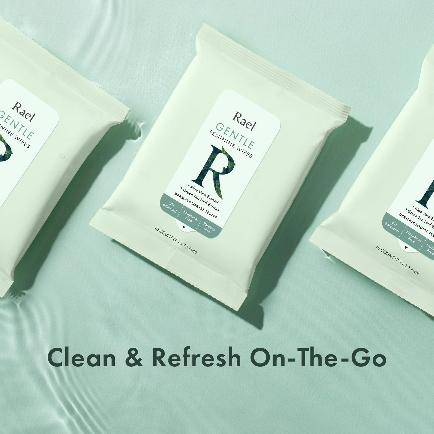 Rael Bundle - Flushable Feminine Wipes (10 Count, Pack of 2) and Organic Cotton Cover Pads Extra Long Overnight (12 Count)