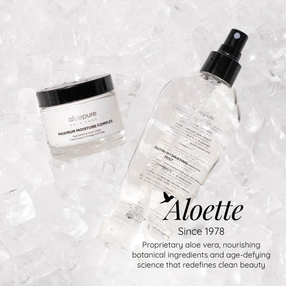 Aloette Maximum Moisture Anti-Aging Face Cream - Age Defying Anti-Wrinkle Facial Cream with Moisturizing Shea Butter & Aloe Vera - Hydrating Moisturizer for Fine Lines & Wrinkles - All Skin Types