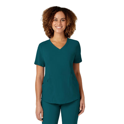 WonderWink Renew Women's V-Neck Scrub Top, Caribbean, M
