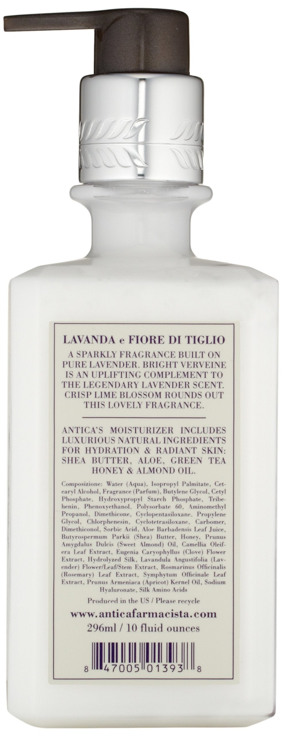 Antica Farmacista Body Moisturizer - Scented Moisturizing Lotion with Aloe Vera, Green Tea & Sweet Almond Oil - Luxury Gift for Any Occasion - Lavender & Lime Blossom, 10 fl oz