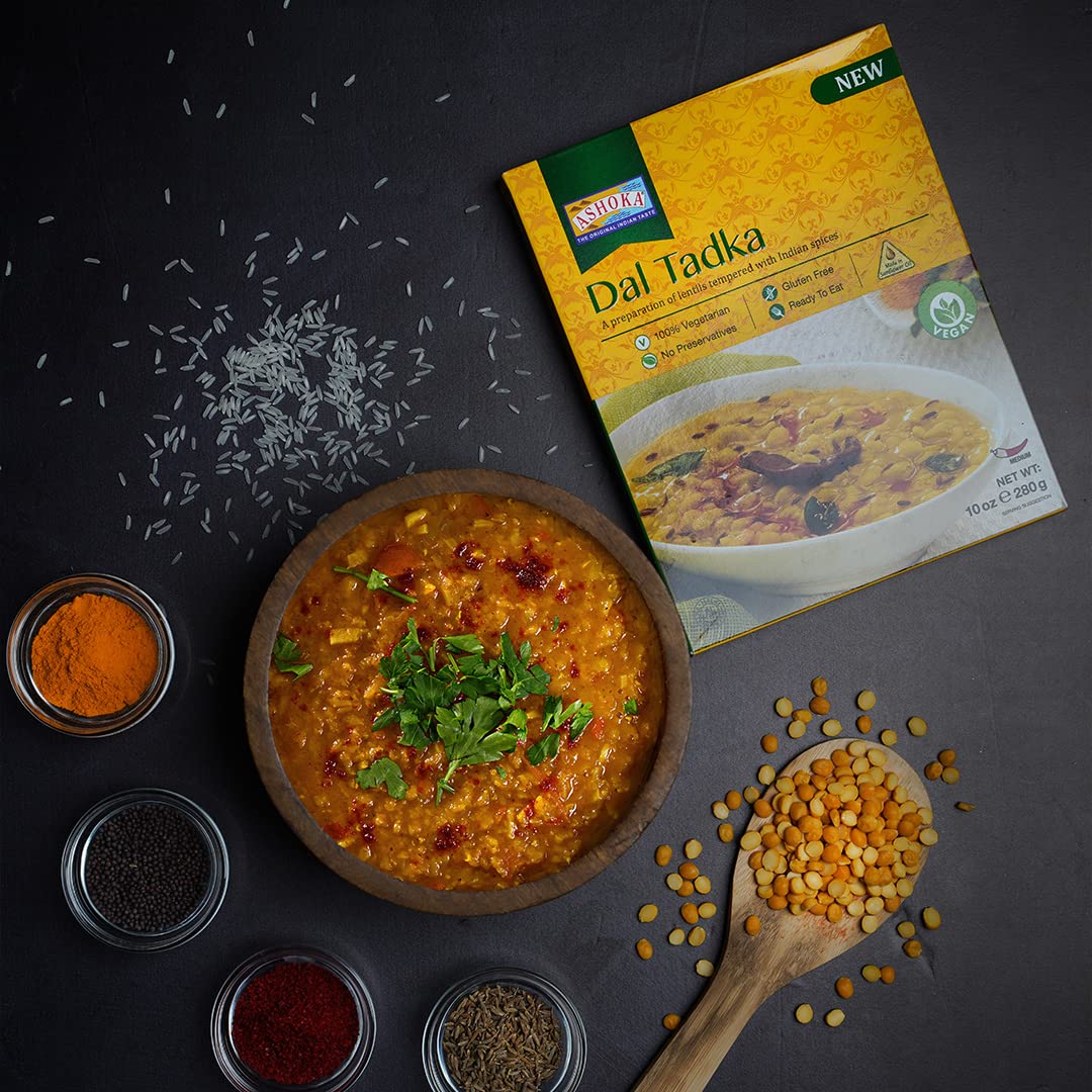 Ashoka Meals 1932, Plant-Based Meal Kit, Beans 'n Rice Variety Pack, Heat & Serve Meals, Kosher Certified, All-Natural Indian Food, Microwave Friendly, Gluten-Free, No Preservatives, Pack of 10