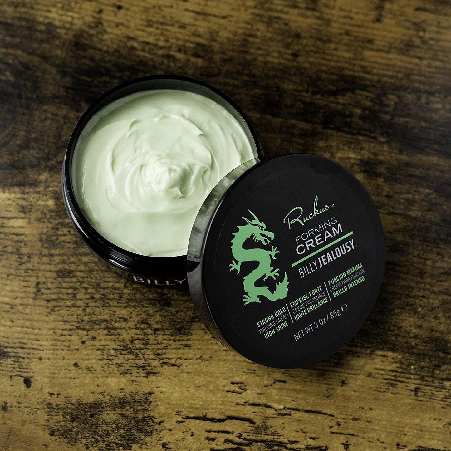 Billy Jealousy Ruckus Hair Forming Cream for Men with Strong Hold and High Shine, Reworkable, Natural Looking, Water Soluble Styling Product