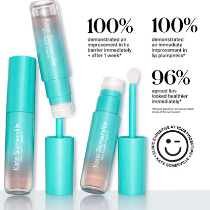 Kate Somerville Pro-Collagen Lip Oil Elixir – Hydrating Lip Balm for Plump, Glossy Lips, Clear No-Tint Formula, 0.24 Fl Oz