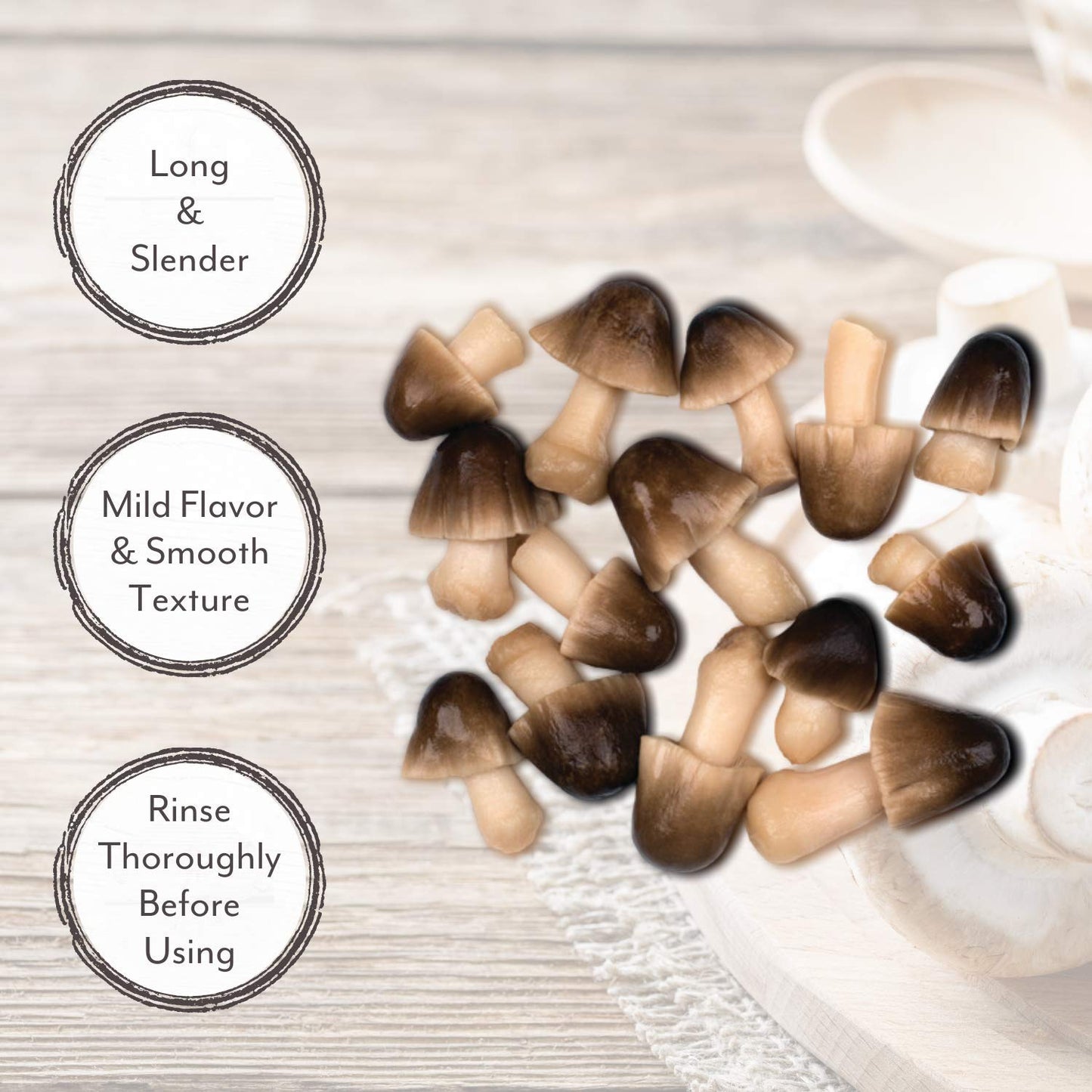 Roland Foods Whole Peeled Straw Mushrooms, Specialty Imported Food, 15 Ounce Can, Pack of 8