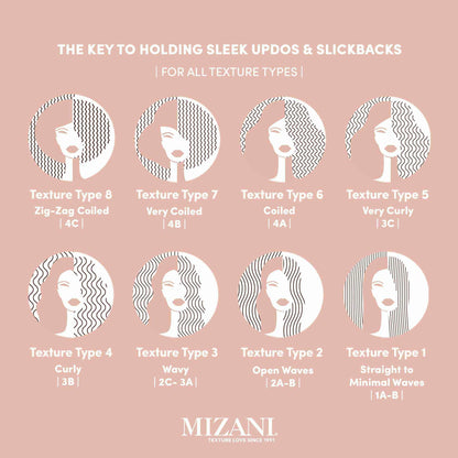 Mizani True Textures Sleek Holding Gel - Firm Hold Hair Gel, Flexible, Flake-Free, For All Hair Types