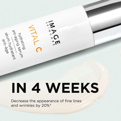 IMAGE Skincare, VITAL C Hydrating Face Serum, with Vitamin C and Hyaluronic Acid, to Brighten, Tone and Smooth Appearance of Wrinkle
