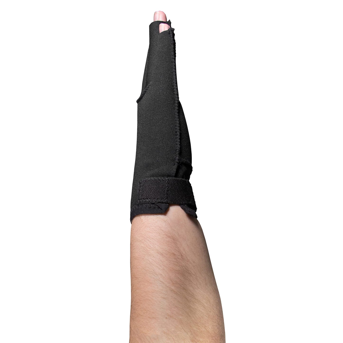 OTC Resting Splint Glove, 5 Finger Semi-Rigid Splints, Open Tips, Black, Right Hand, Large