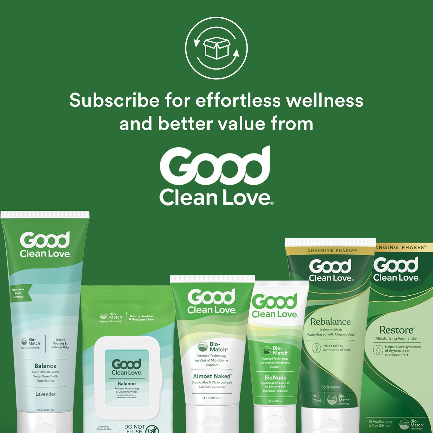 Good Clean Love Rehydrate Ultra Moisturizing Vaginal Gel with Hyaluronic Acid, pH-Balanced Vaginal Moisturizer, Water-Based Feminine Care, Long Lasting Relief from Dryness & Discomfort, 2 Oz (4-Pack)