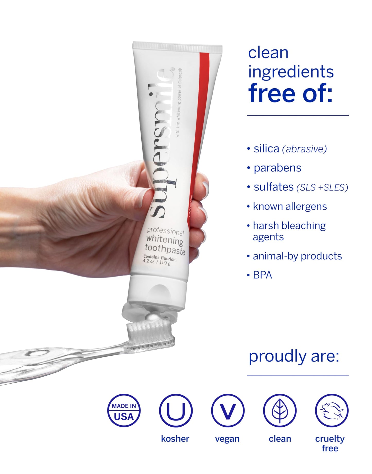 Supersmile Professional Whitening Toothpaste – Fluoride Toothpaste for Visibly Whiter Teeth – Whitens up to 6 Shades