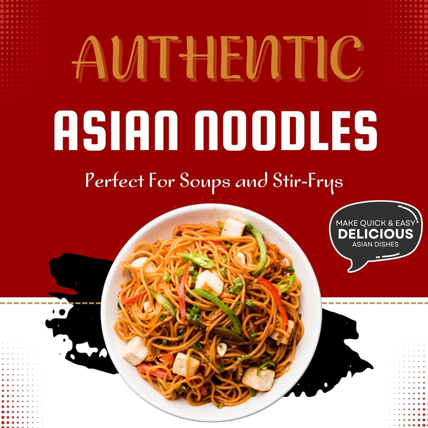 KA-ME Hokkien Stir-Fry Noodles 14.2 oz (Pack of 6), Authentic Asian Ingredients and Flavors, Certified Gluten-Free, Made of Rice, Authentic, No Preservatives or MSG, Instant & Microwaveable, Ideal In A Stir-Fry, Salad Soup or Your Favorite Noodle...