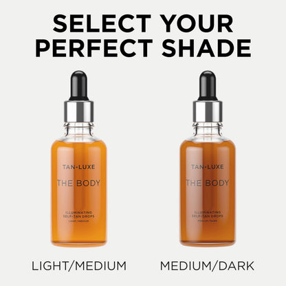 TAN-LUXE THE BODY Self Tan Drops, Add Tanning Drops to Skin Care for Custom Body Tan