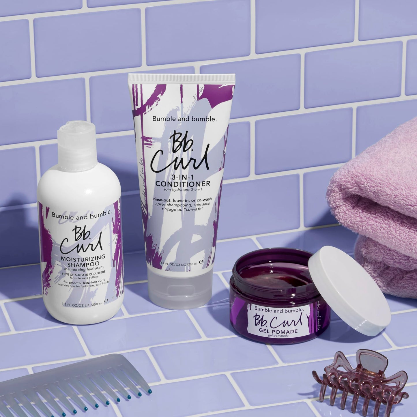 Bumble and bumble. Curl Gel Pomade | Adds Shine and Definition to Coily, Curly, Wavy Hair | Anti Frizz | Adds Shine | With Jojoba, Avocado + Coconut Oil | Standard Size, 3.4 Fl Oz