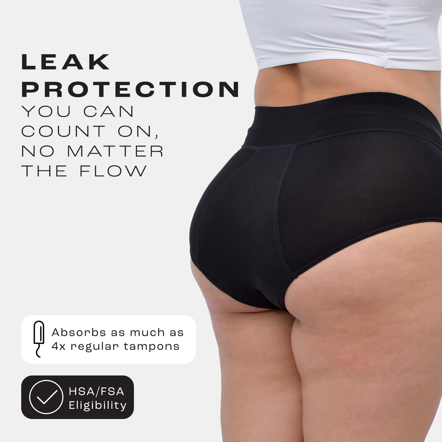 Bambody Absorbent Panties, Period Underwear for Women and Teens - All-Day Long - Overnight Protection- Postpartum, Leakproof