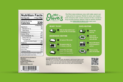 Miss Olive’s Vegetarian Pack – Shelf-Stable Microwavable Ready Meals (6 Pack) – Cheese Ravioli, Southwest Bean & Grain & Pasta Fagioli – Fully Cooked Heat & Eat Meals
