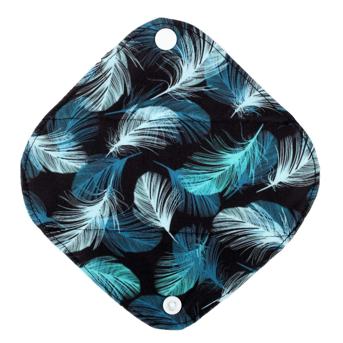 5 Cloth Menstrual Pads 1 Wet Bag XS Panty Liners Reusable Washable (Blue Feather Down, XS Panty Liners)