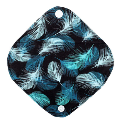 5 Cloth Menstrual Pads 1 Wet Bag XS Panty Liners Reusable Washable (Blue Feather Down, XS Panty Liners)