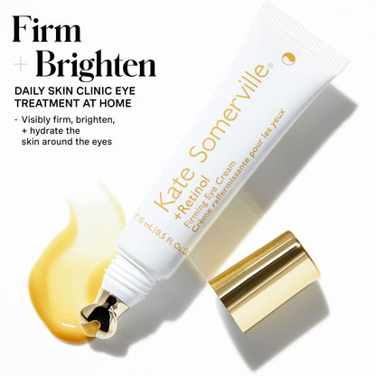 Kate Somerville Retinol Firming Eye Cream – Clinic-Grade Anti-Aging Treatment Proven to Firm, Brighten and Smooth Lines & Wrinkles, 0.5 Fl Oz