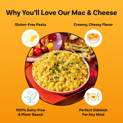 Daiya Dairy Free Gluten Free White Cheddar Deluxe Mac & Cheese, Vegan Plant Based Rice Pasta, 10.6 oz (Pack of 8)