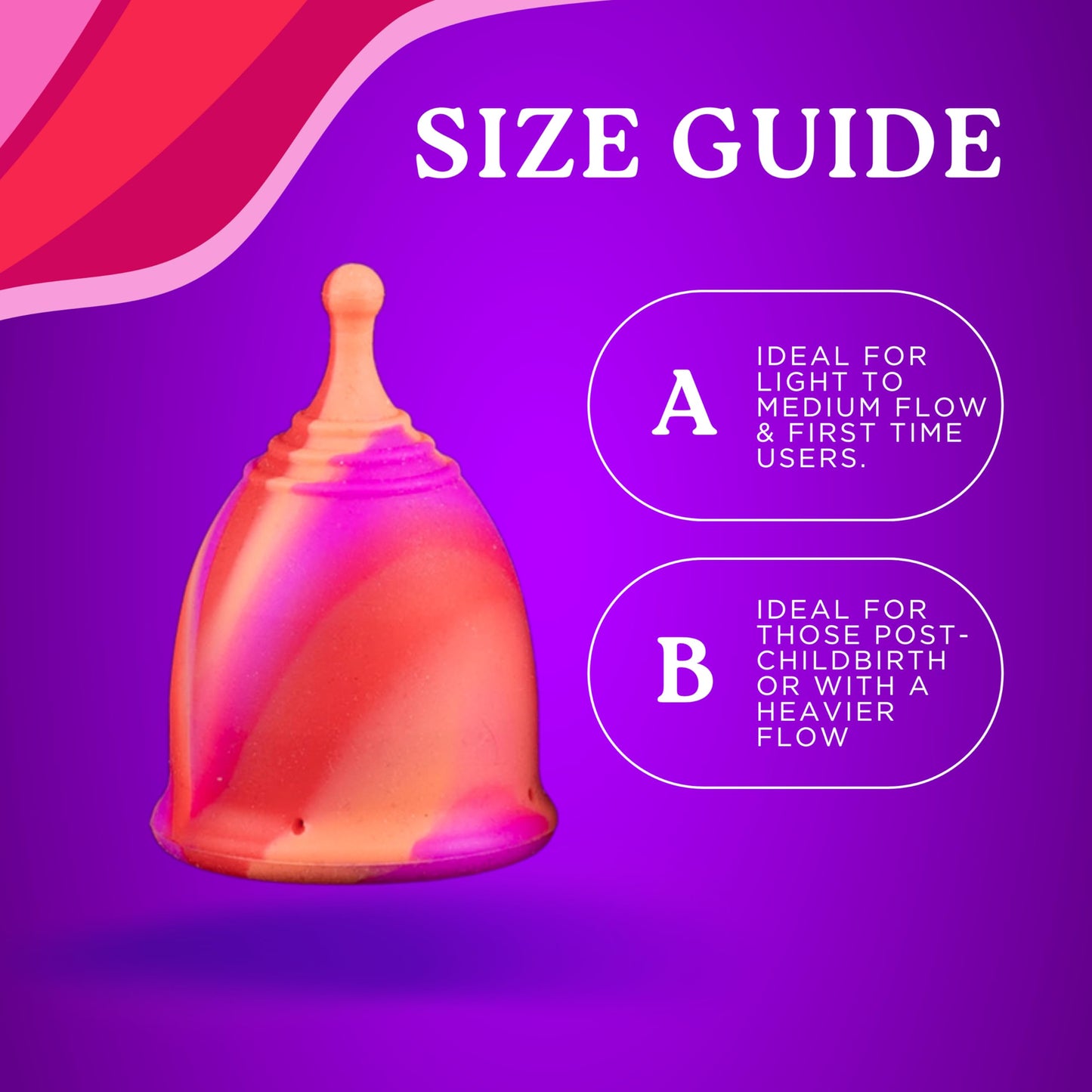 La Cup & Menstrual Disc Pack | Premium Medical Grade Silicone Designs - Menstrual Cups & Disc (Disc Requires No Suction) Fuzzy Peach (Size A)
