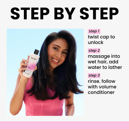 Volume Shampoo | Creates Body, Bounce & Fullness | Increases Volume up to 45% | Adds Shine | Color Safe | Fine To Normal Hair
