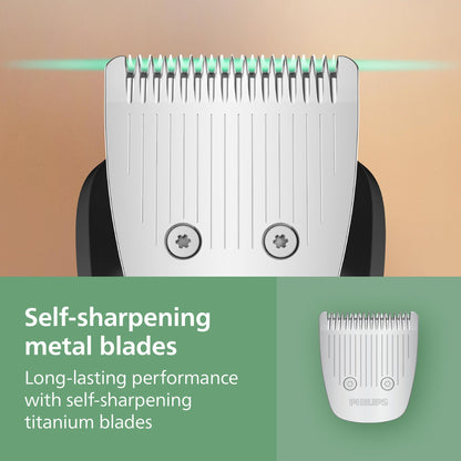 Norelco Philips All-in-One Series 7000 23-Piece Trimmer - Electric Shaver and Clipper for Face, Beard, Head & Body, Self-Sharpening Titanium Blades, 26 Length Settings (0.5-16 mm), MG7970/49