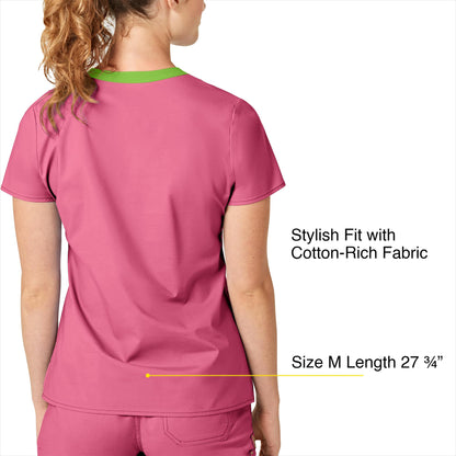 WonderWink Women's Wonderflex Verity Scrub Top, Papaya, X-Small