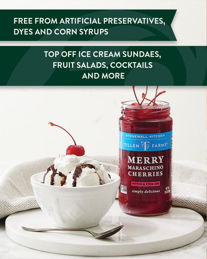 Tillen Farms Merry Maraschino Cherries, 13.5 oz