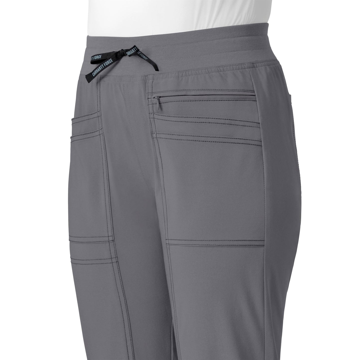 Carhartt Cross-Flex Scrubs for Women, Slim Leg Scrub Pants Pewter