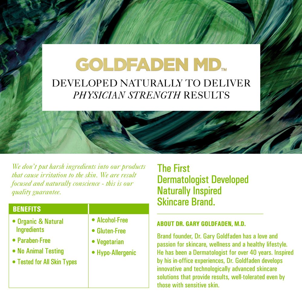 Goldfaden MD Needle-Less Line Smoothing Concentrate for Face & Neck | w/Seaweed Extract, Hyaluronic Acid, Hexapeptides, Organic Red Tea Extract TRIAL .34 Fl Oz