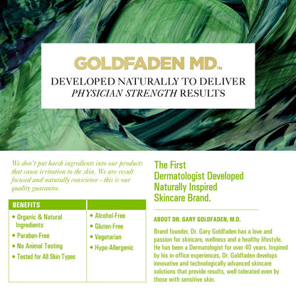 Goldfaden MD Needle-Less Line Smoothing Concentrate for Face & Neck | w/Seaweed Extract, Hyaluronic Acid, Hexapeptides, Organic Red Tea Extract TRIAL .34 Fl Oz