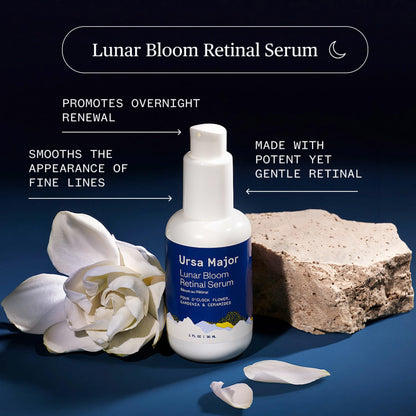 Ursa Major Lunar Bloom Retinal Serum | Potent & Gentle Facial Moisturizer | Smooth Fine Lines & Wrinkles | Vegan & Cruelty-Free | For All Skin Types | 1.0 ounce