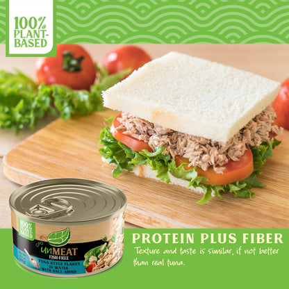 unMEAT Plant Based Tuna Style Flakes | Easy to Prepare Vegan Canned Tuna Flakes in Water, 12 pack