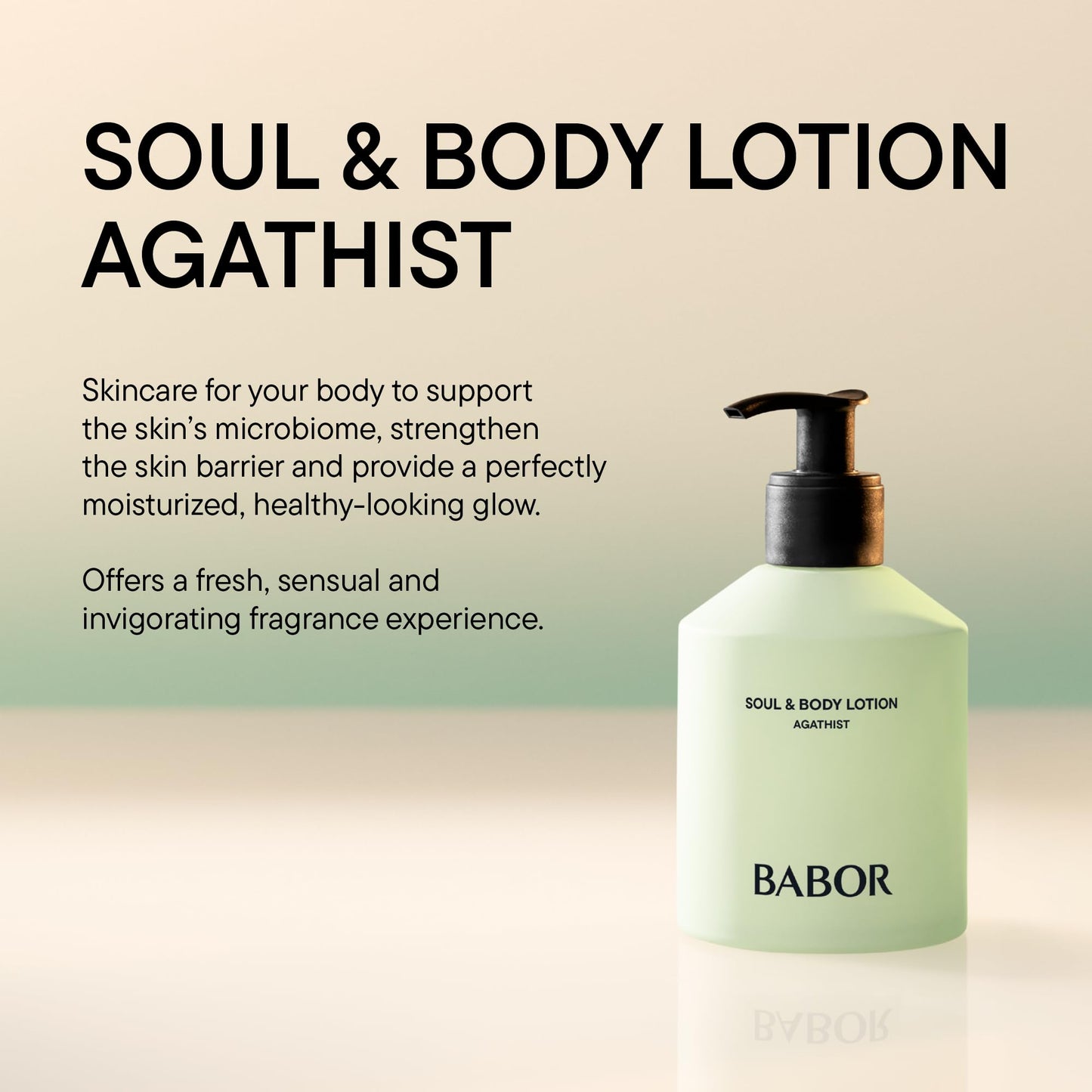 BABOR Soul & Body Lotion Agathist, Quick-Absorbing, Light Body Care, Invigorating Skin Milk, Body Cream for Dry Skin, Skin Firming Moisturising Cream, with Vitamin B, Vegan, 250 ml